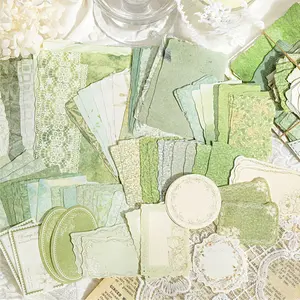 Paper Post Office Series Basic 100 Pcs Versatile Craft Paper Includes Background Base Labels and Small Elements Fun DIY Scene gift Diy Card Set Crafting Kit Decorative Stickers