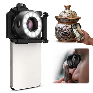 APEXEL JewelLens 120X Phone Microscope for iPhone 16 Pro Max & Samsung/Android with UV & LED Lights for Jewelry, Diamonds, Coins, Stamps, Watches, STEM Education, Birthday & Christmas Gift