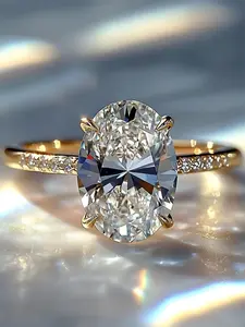 1 PC Charm Cubic Zirconia Ring For Women For Valentine's Day Gift Wedding Anniversary Party Jewelry