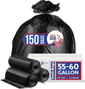 150CT Heavy Duty 55–60 Gal Contractor Trash Bags ️ | Commercial Grade | Made in USA