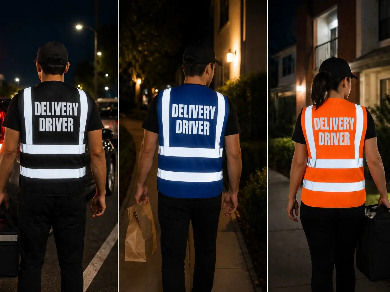 High Visibility Delivery Driver Reflective Safety Vest, One Size Fits Most (Fits up to XL, NOT XXL)