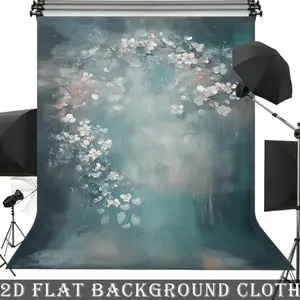 1PC Reusable 2D Flat Polyester Backdrop Banner, Artistic Floral Oil-Painting Retro Background Cloth - Decorations Supplies for Studio Photography, Birthday Party,summerwins