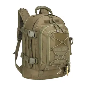 Large Tactical Backpack - Expandable Army Style Camo Backpack for Men, Water Resistant Compact Multi-Compartment Tactical Gear, Adventure Ready Hiking Camping Bag