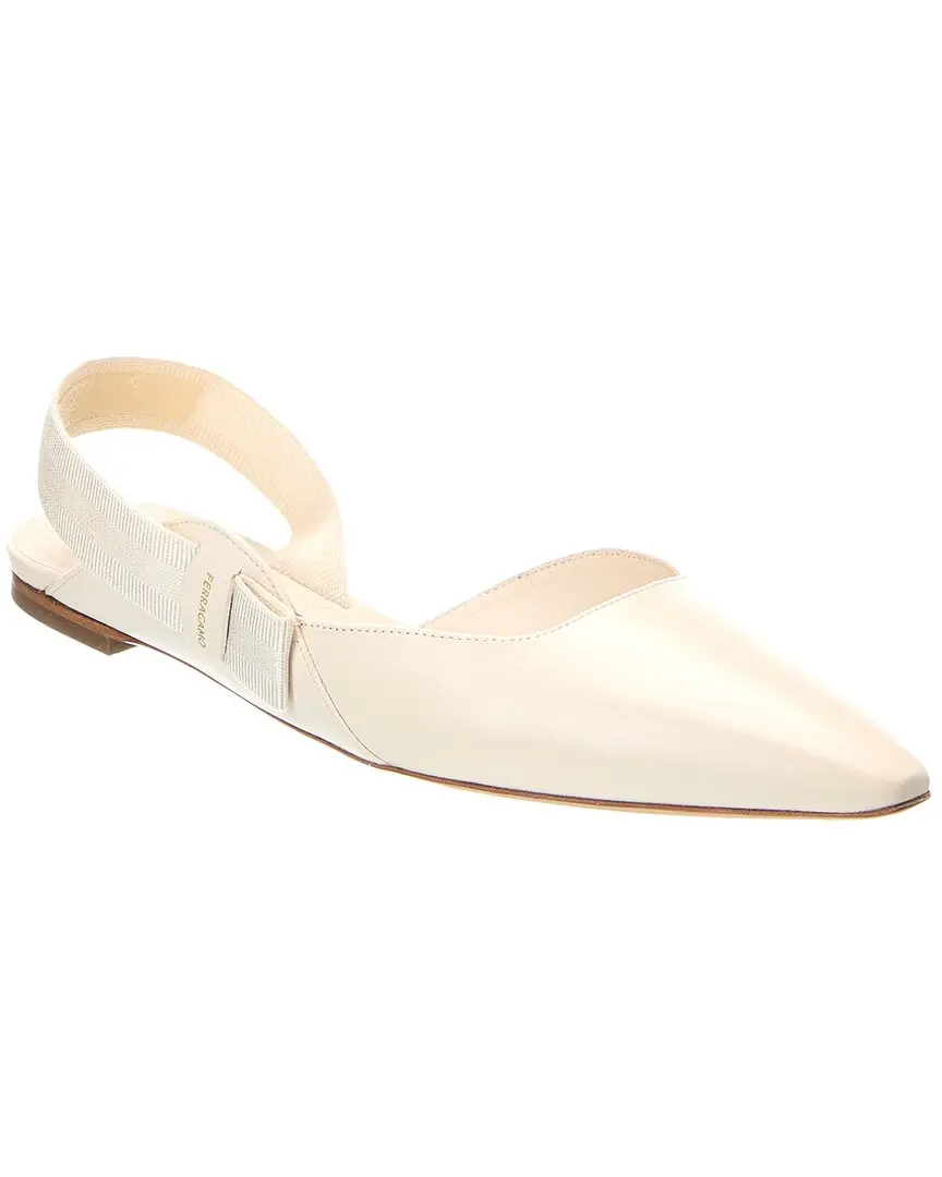 Ferragamo Vania Leather Ballet Flat