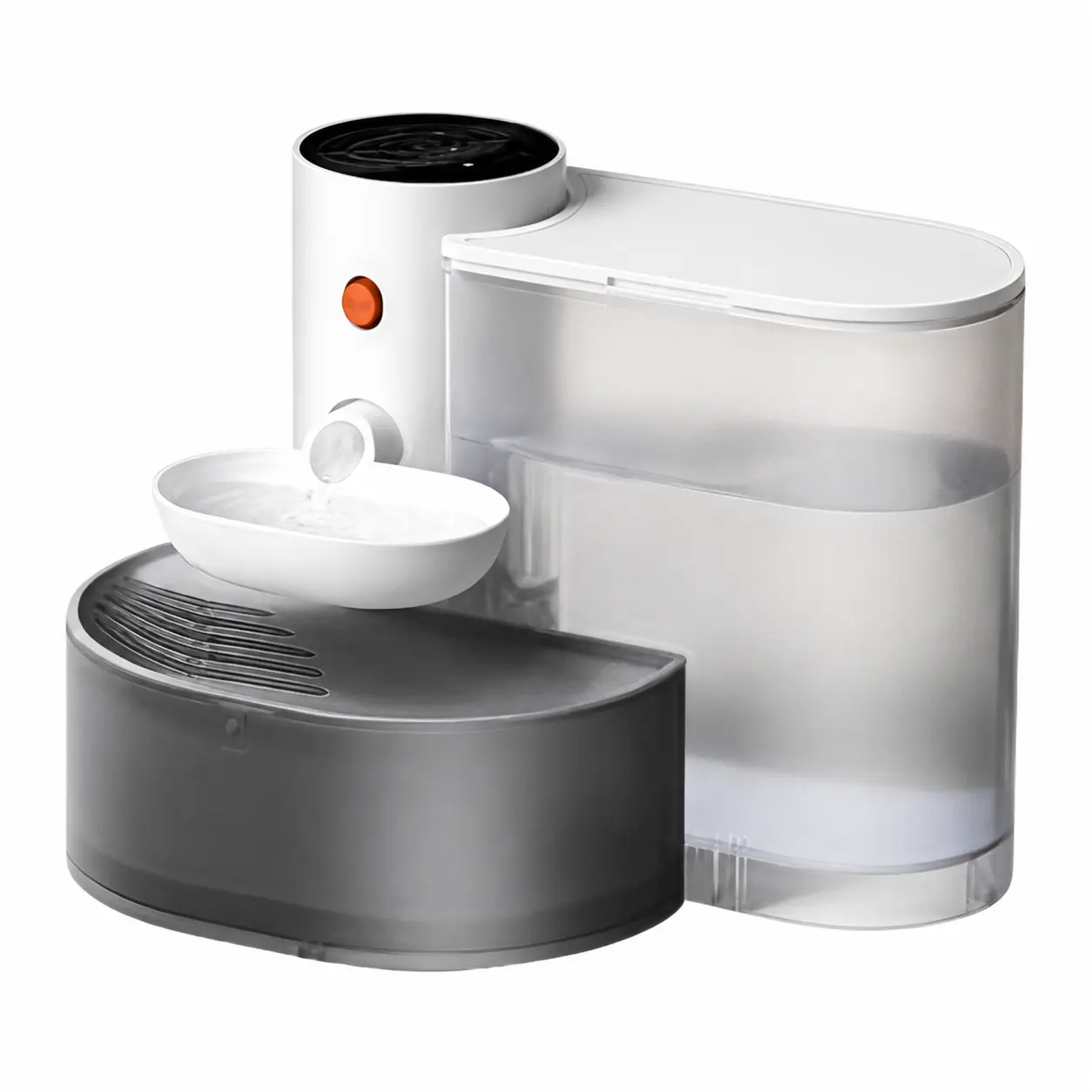 PetGravity Smart Pet Water Fountain - 3L/101oz Cordless Rechargeable Dispenser with 2000mAh Battery, 1m Cable, 1568g Weight, Touch Control Panel, Self-Fill, 3 Adjustable Flow Modes, Timing Feeder Bowl, USB Powered, Low Water Alarm for Cats & Dogs, 1 M