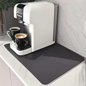 12"x19" Dish Drying Mat for Kitchen Counter, Coffee Mat, Rubber Backed, Absorbent, Thick Rectangular, Traditional Bar Accessories, Coasters, Tableware