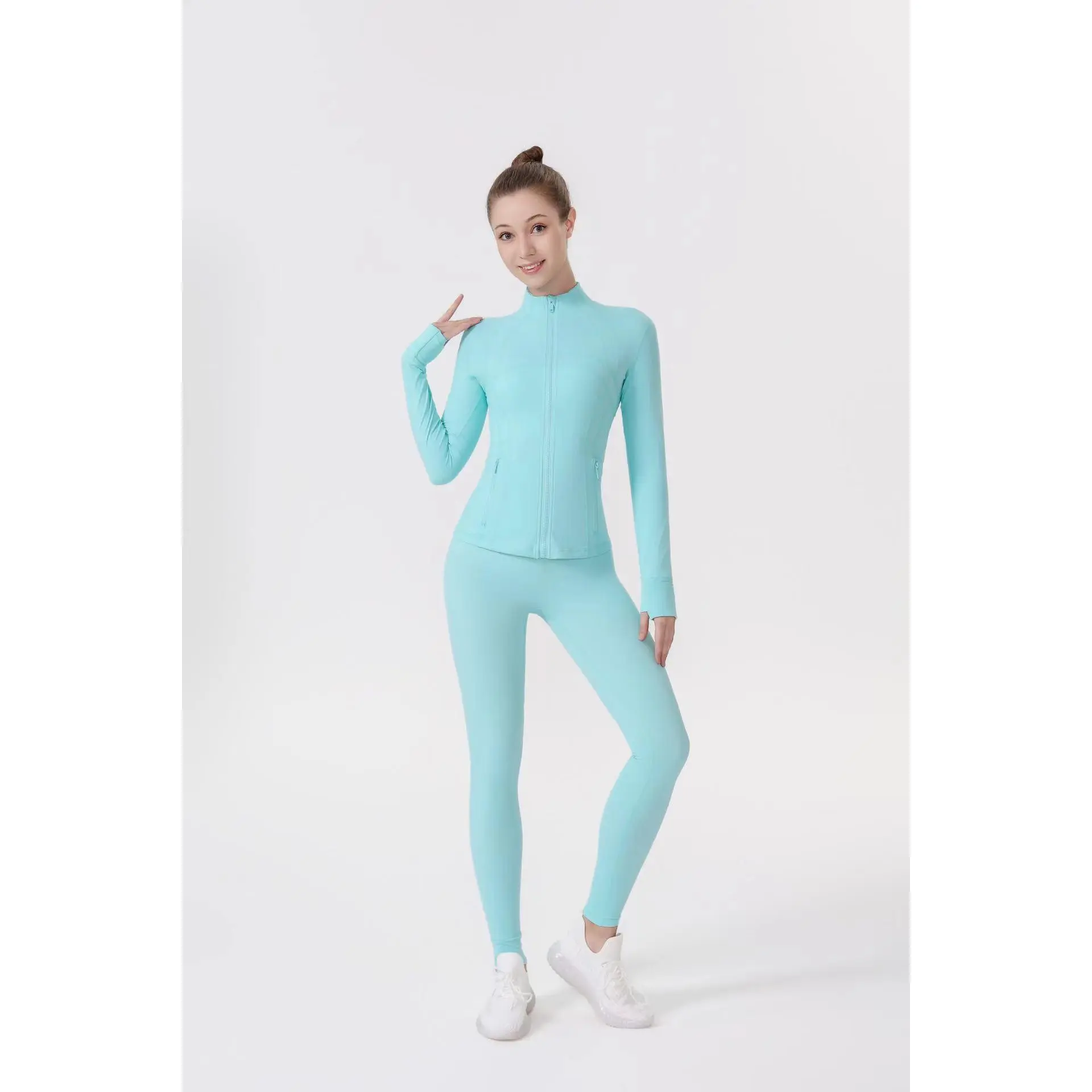 Liuli Blue Yoga Pants+Jacket Original La