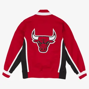 Chicago Bulls 1992-93 Red Authentic Full-Snap Warmup Jacket