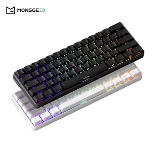 Monsgeek FUN60-Ultra Wired Magnetic Switch Keyboard, Aluminum CNC, ARGB, 61 Keys, 8K Polling Rate, Full Range 0.01mm, 0 Dead Zone, 0.125ms Latency, Web Driver, Snap Key, RT, DKS, TGL, Mod-Tap, for E-sports Gamers
