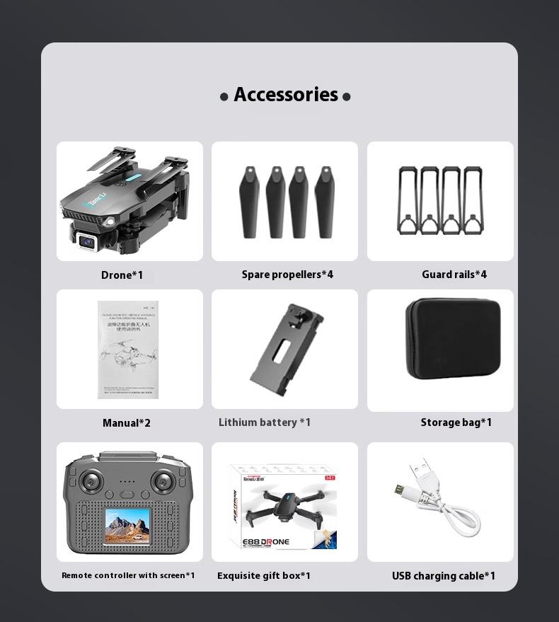 TongLi RC aircraft with a display screen, aerial photography drone, four-axis flight vehicle that can perform stunt rolls, portable and foldable. It is a wonderful holiday gift for kids aged 8 to 10Christmas Halloween Thanksgiving gift