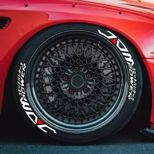 Car Tire Decorative Sticker for 4 Tires, Personality Letters Car Wheel Sticker, Waterproof Car Tire Sticker, Universal Car Exterior Accessories, Decal for Cars