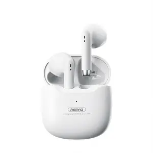 White Bluetooth Earbuds Cotton Candy Semi In-Ear Mini True Wireless Invisible Sports Gaming Music Noise Cancelling