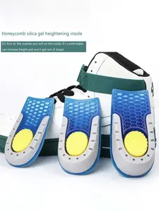Invisible Height Increase Insoles, Unisex Sporty Shoe Pads, All Seasons, Plain Pattern, Non-Sensitive, Perfect for Men and Women