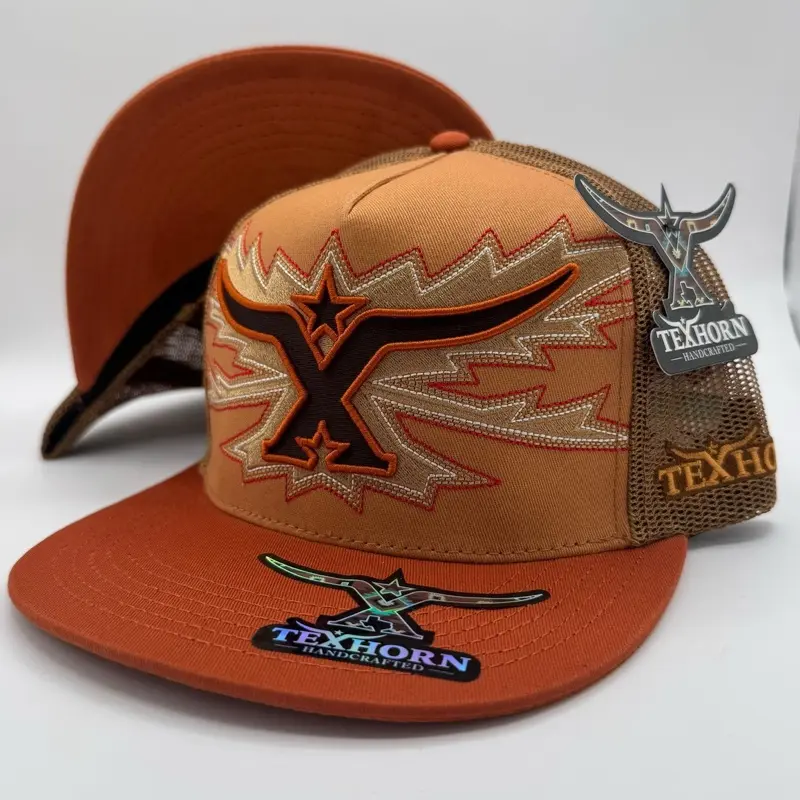 ANAHUAC ORANGE SUEDE TEXHORN CAP