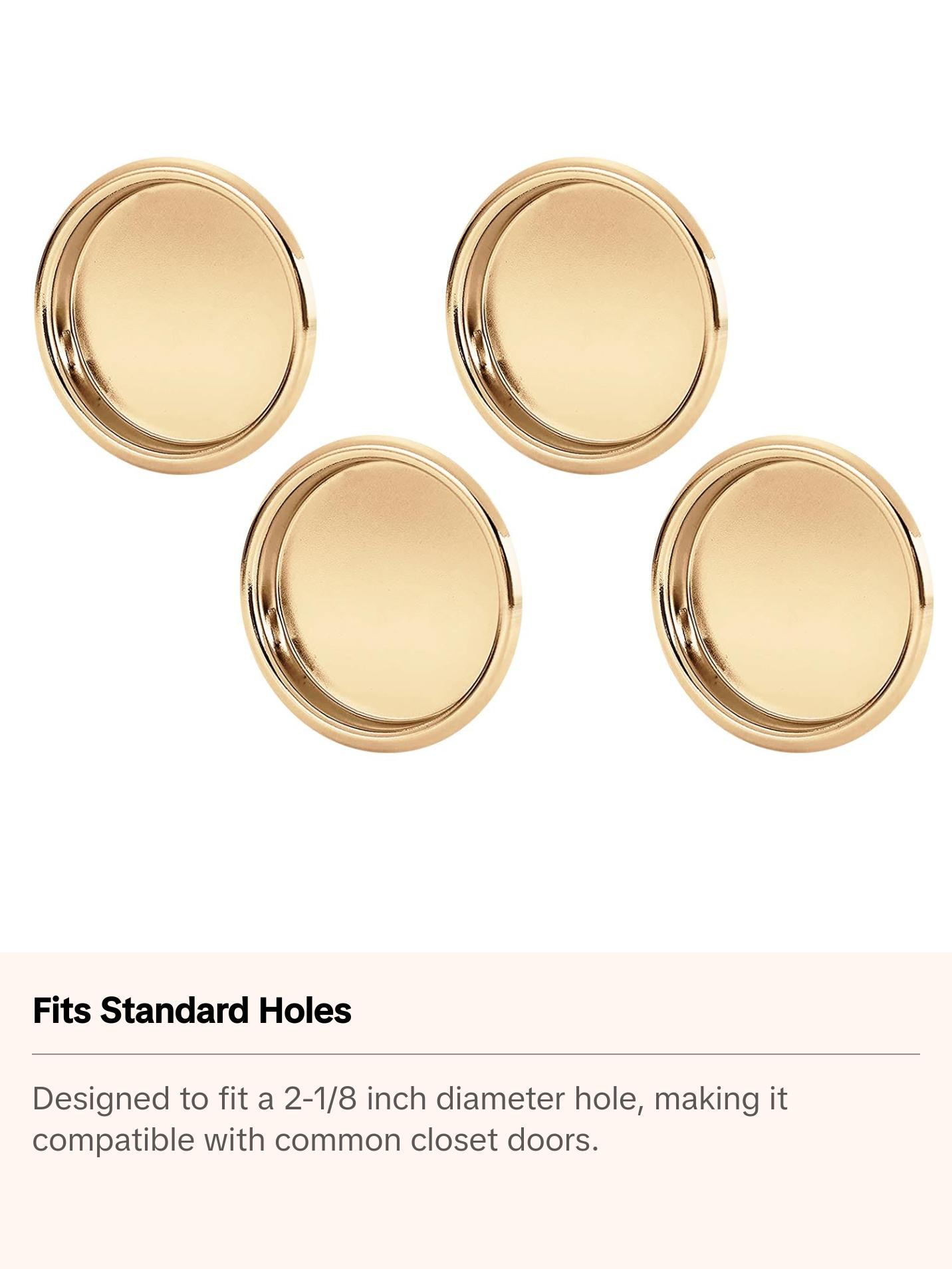 Nuk3y Easy Snap in Closet Door Finger Pull, 2-1/8" , 4 Pack