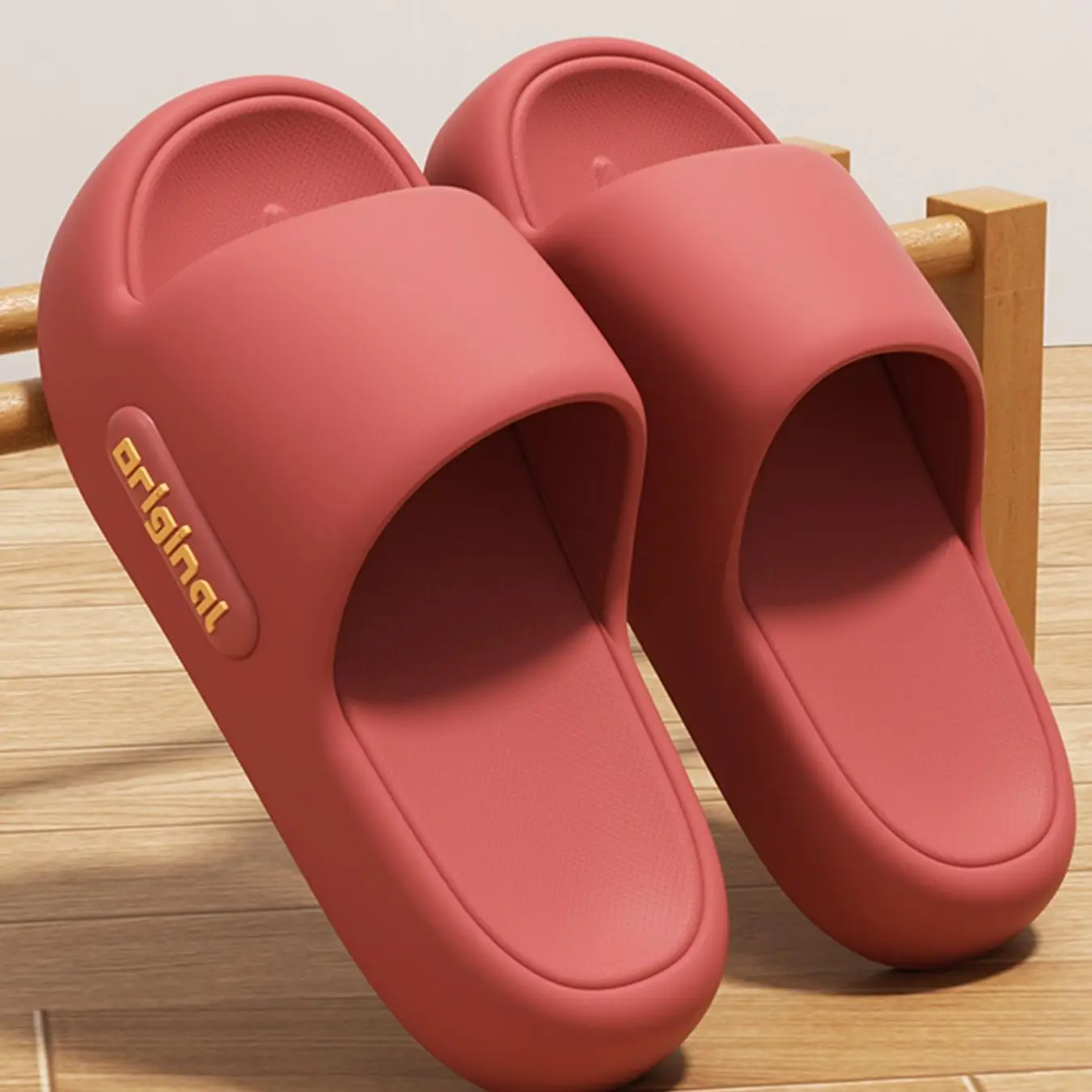 Poop-feeling Slippers for Women，Women's Simple Plain Color Non-slip Mellow Slides, Casual Comfortable Home Slippers, Soft EVA Slippers for Indoor & Outdoor Wear, Soft Sole Slippers