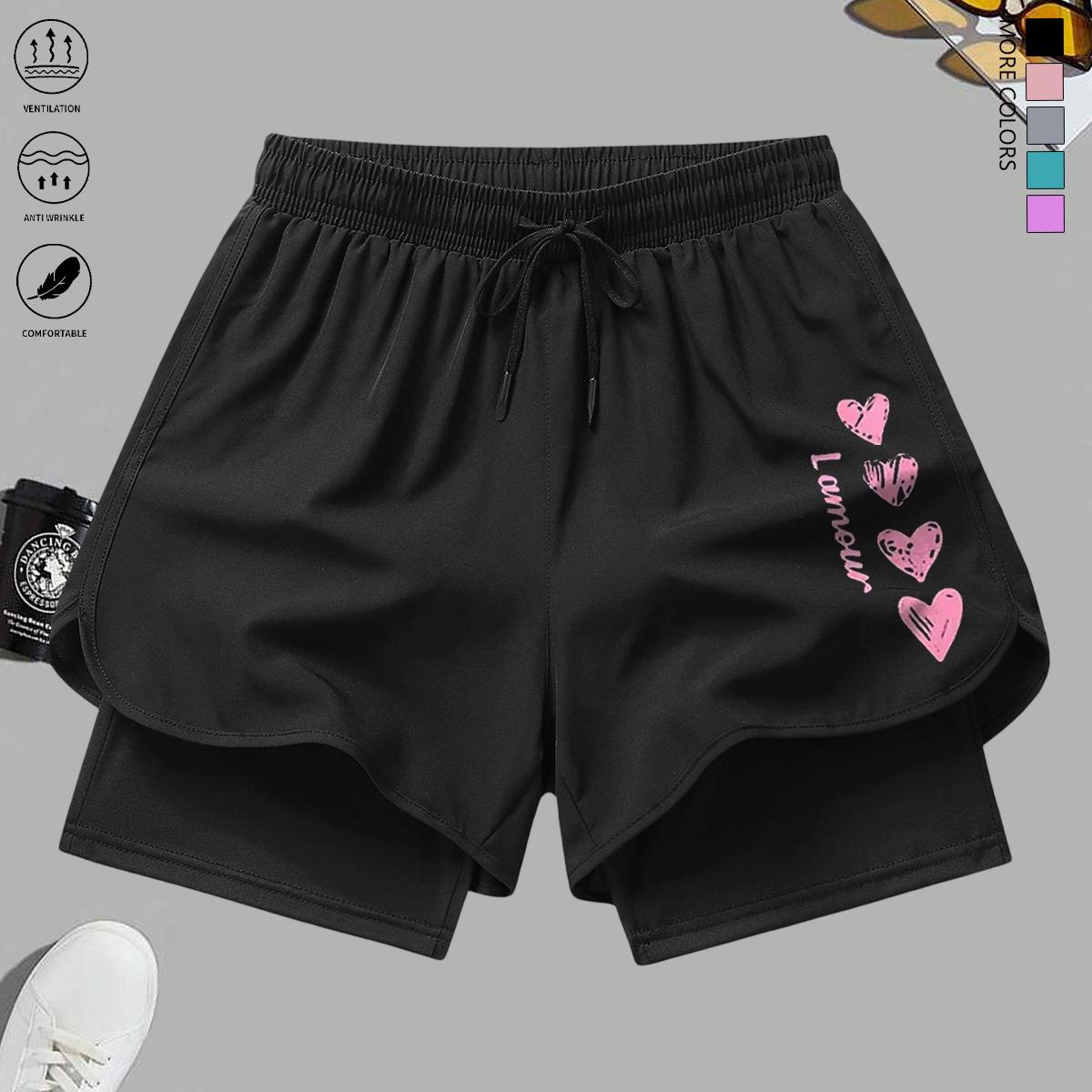 Set of 5 women’s casual fashion shorts featuring drawstring and elastic waistband, adjustable; suitable for outdoor sports, travel/vacations, and home wear—summer women’s shorts. women
