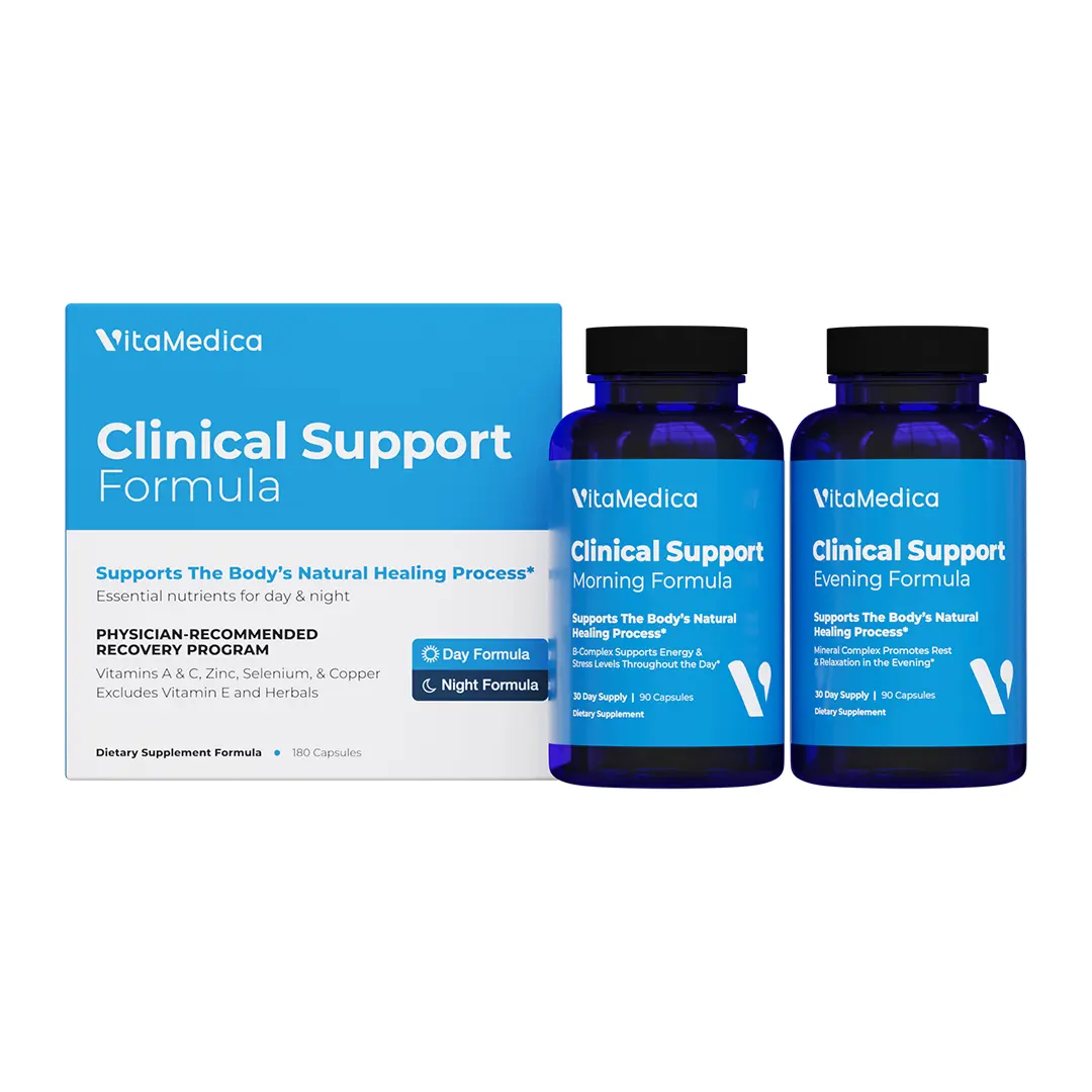 Clinical Support Formula Supplement: Morning & Evening Program to Support Wound Healing and Recovery