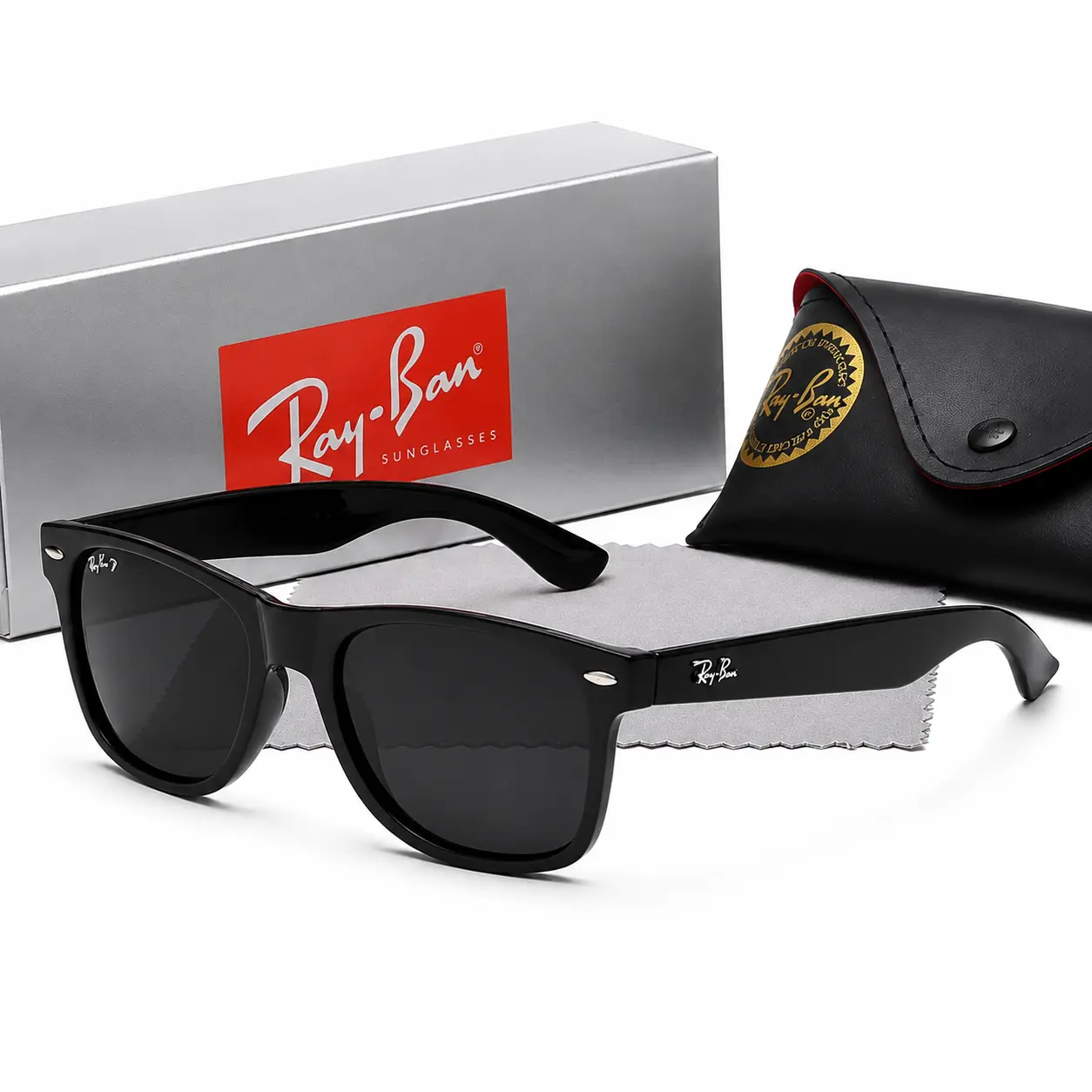 Ray-Ban Sunglasses for Men Women Classic Black Square Frame Outdoor Driving Fashion Shades