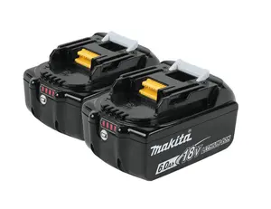 Makita BL1860B 18V LXT Lithium‑Ion 6.0Ah Battery (2 Pack)