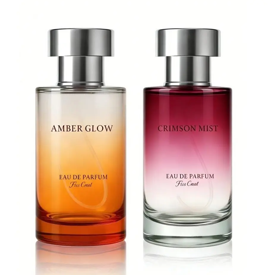 2-Piece Luxury Perfume Set | Amber Glow & Crimson Mist | Long-Lasting Eau De Parfum Duo | Perfect Fragrance Gift for Her Edp Gift Set