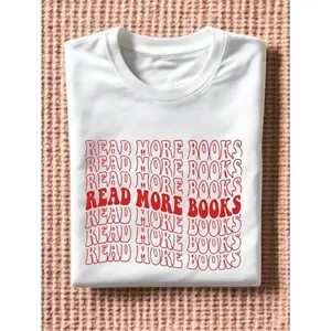 Unisex Boxy Fit Heavyweight TeeRead More Books T-Shirt, Bookish Librarian Shirt, Book Lover Shirts, Funny Reading Short Sleeve, Bookworm Shirt, Librarian Gifts T-Shirt. TD985Fashion	Unisex T-shirts M-5XLClean Look