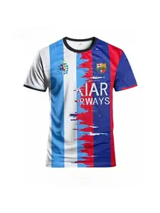 Argentina Barcelona 3D Print T-Shirt Blue White Red Family Matching Breathable Quick-drying Sports Casual Top