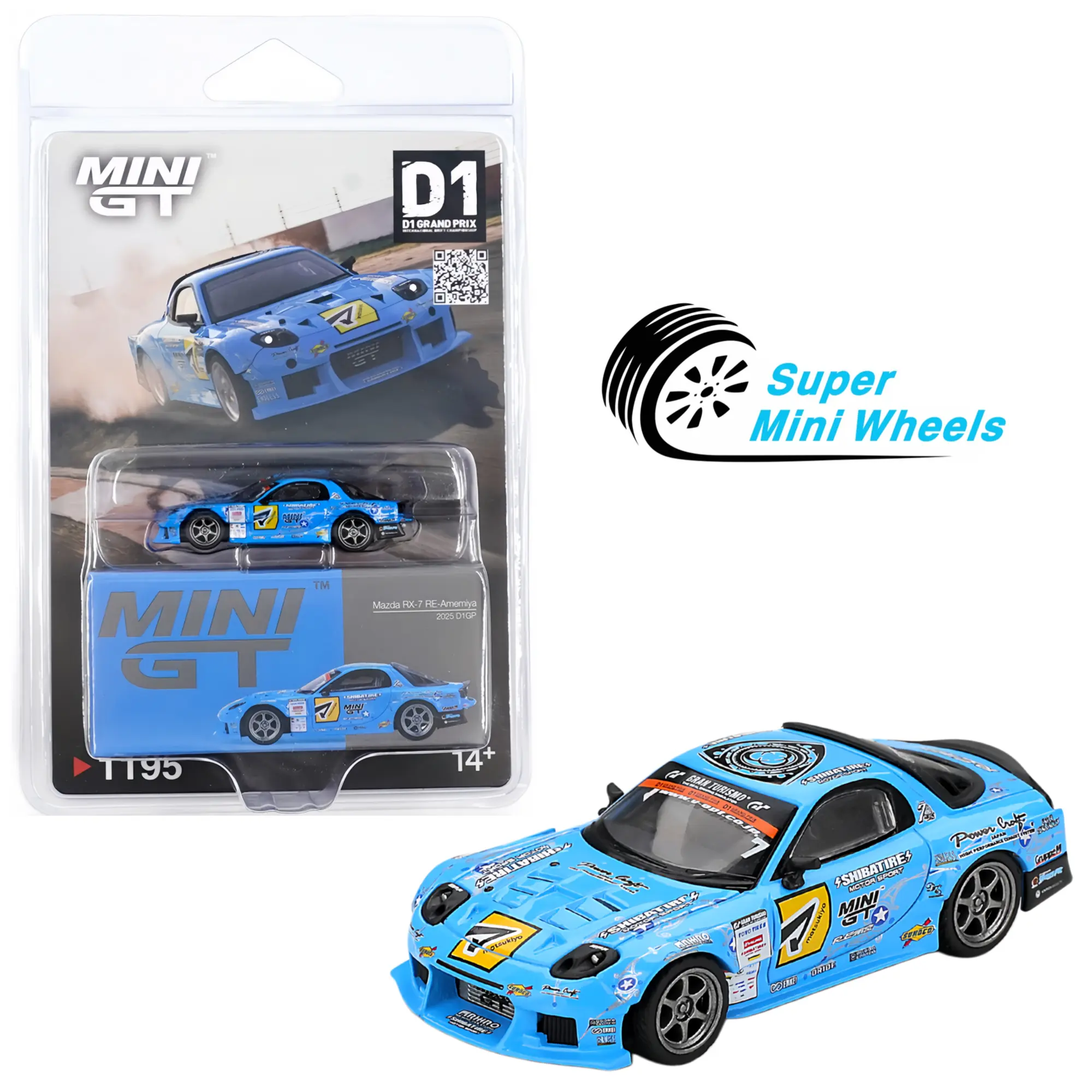 Mini GT 1:64 Mazda RX-7 RE-Amemiya 2025 D1GP #1195