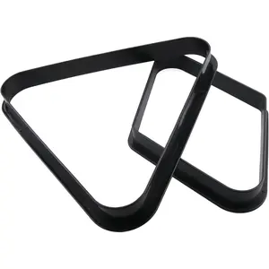 2pcs Black Plastic Billiard Ball Rack 2-1/4 Inches 8-Ball Triangle and 9-Ball Diamond Rack Pool Billiard Balls Accessories 1 x Triangle + 1 x Diamond