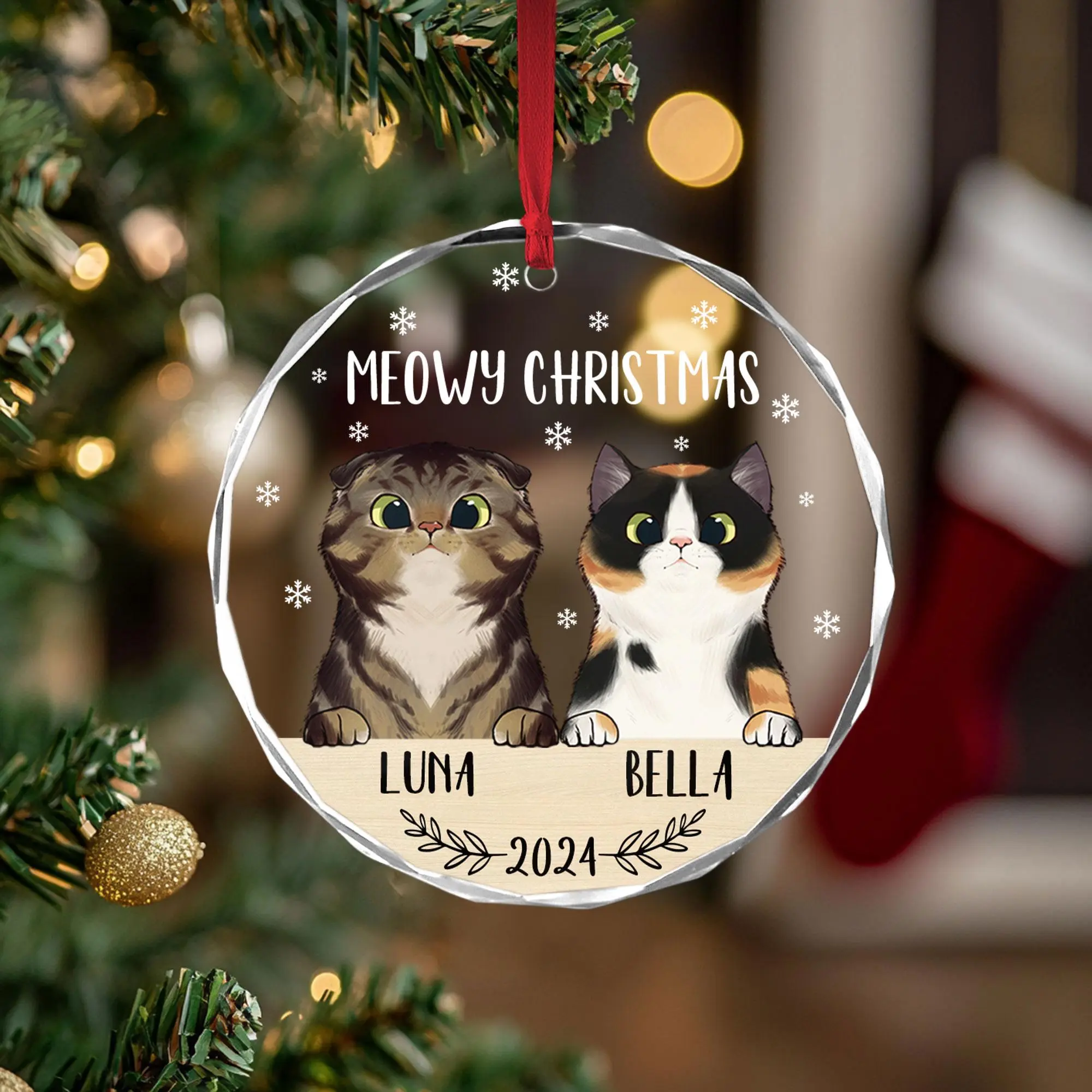 Personalized Cat Ornament Cat Christmas Ornament Meo Christmas Cat Breed Ornament Cat Lover Gift Cat Ornament 2024 Christmas Gift