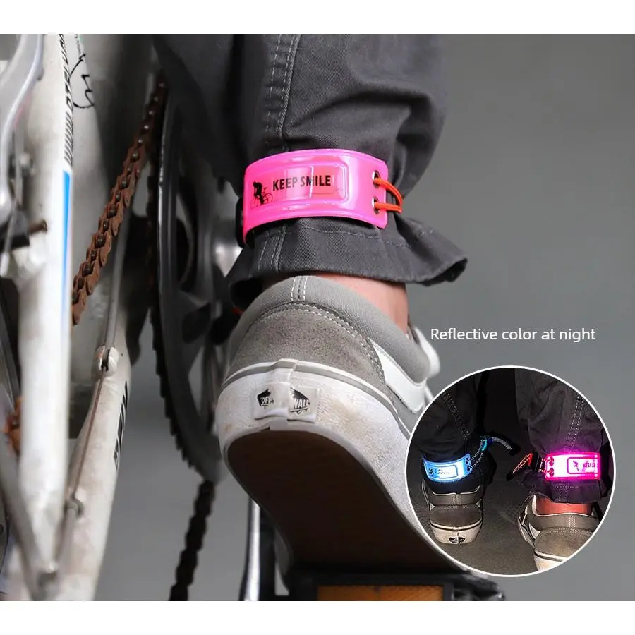 Patterned Elastic Reflective Arm Band with Adjustable Buckle Closure - EN17353 Certified High Visibility Eco-Friendly Sports Safety Gear for Night Running, Grid Pattern, Logo-Compatible, Secure Fit