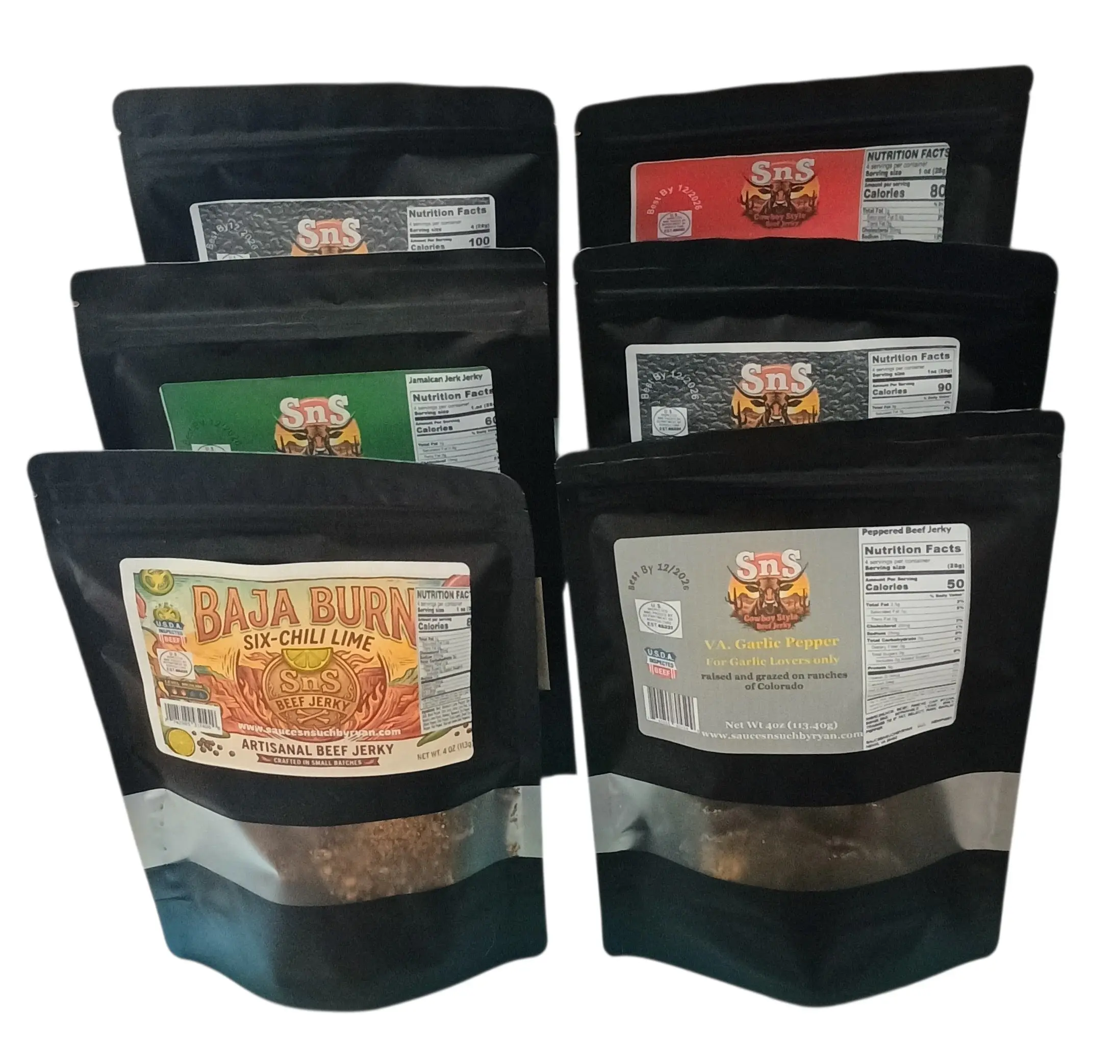 The Boss’s Ultimate Assorted Beef Jerky Package – 6 Handcrafted Flavors, Premium Small‑Batch Variety Pack with Spicy, Sweet, Korean BBQ, Garlic Pepper, Chile Lime & Caribbean Jerky (1.5 lbs Total)