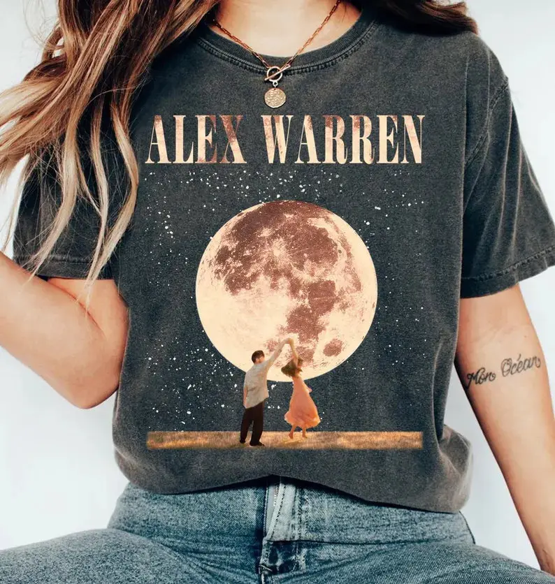 Alex Warren Shirt, Moon Dance Graphic Vintage Music Concert Tour T-Shirt, Carry You Home Album Merch, Gift for Retro Indie Pop Fan Tee