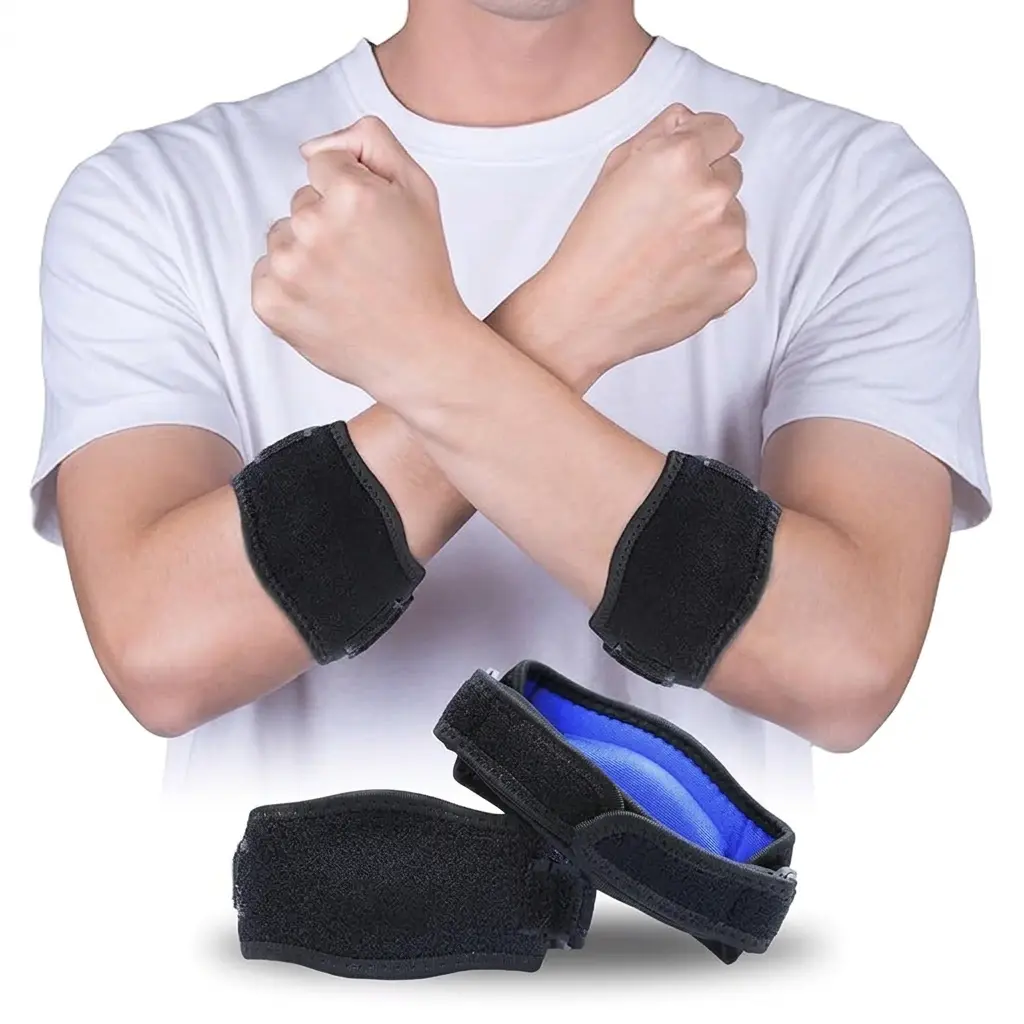 HAGIG Elbow Brace 2 Pack for Tennis & Golfer’s Elbow Support. HAGIG Elbow Brace 2 Pack for Tennis & Golfer’s Elbow Support.