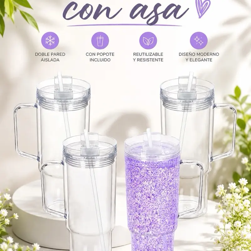 40 oz Handle Cups (Vasos con asa)