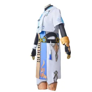 Game Chongyun Cosplay Genshin Impact Costume Chun Yun Full Set Uniform Halloween Party Fancy Dress Outfit with Wig for Men Women