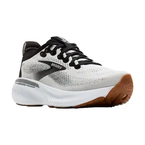 Brooks Women's Adrenaline GTS 25 Wide White/Black Athletic Trainer Shoe