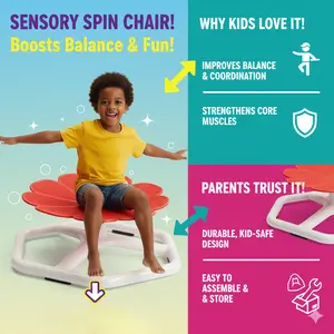 Sensory Swivel Chairs for Kids Spinning Chair for Autistic Kids Sit and Spin Training Body Coordination Autism ADHD Chairs Indoor Outdoor Use Ideal Gift