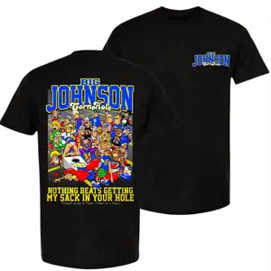 Big Johnson Cornhole Shirt, Funny Adult Humor Graphic Long Sleeve Tee, Backyard Party Game Shirt, Retro Humor Apparel for Men & Women, Gift for Cornhole Players, Dad, Friends, Gift Ideas