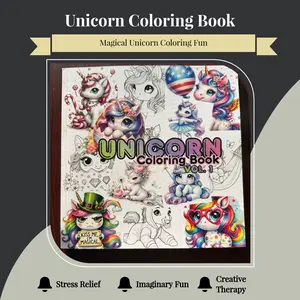 Stress‑Relief Unicorn Coloring Pages for Pure Joy & Imagination: Cute & Adorable Unicorn Coloring Pages for Kids, Teens & Adults