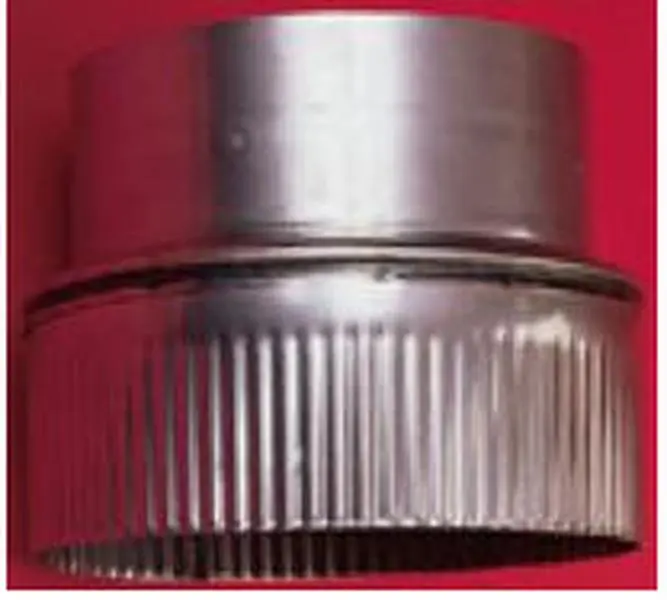 Selkirk Corporation 4634 Heat-fab 304-Alloy Stainless Steel Increaser/Reducer, 6 in (F) - 4 in (F), Female, Both Ends Are Female, For Connecting Pipes of Different Diameters, Compatible with 1-1/2 in Pipes