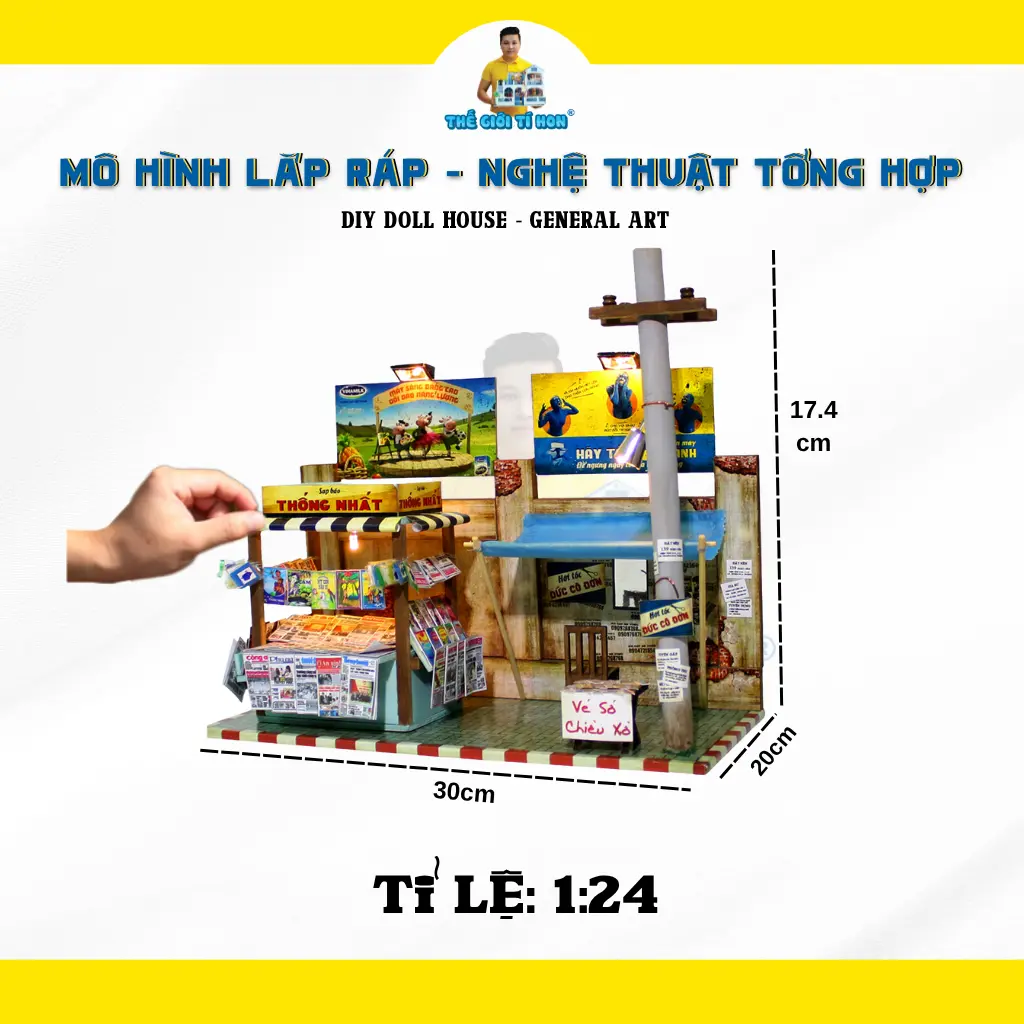 DIY Miniature Model – Saigon Newspaper Stand Mô Hình Tự Lắp Ráp – Sạp Báo Sài Gòn
