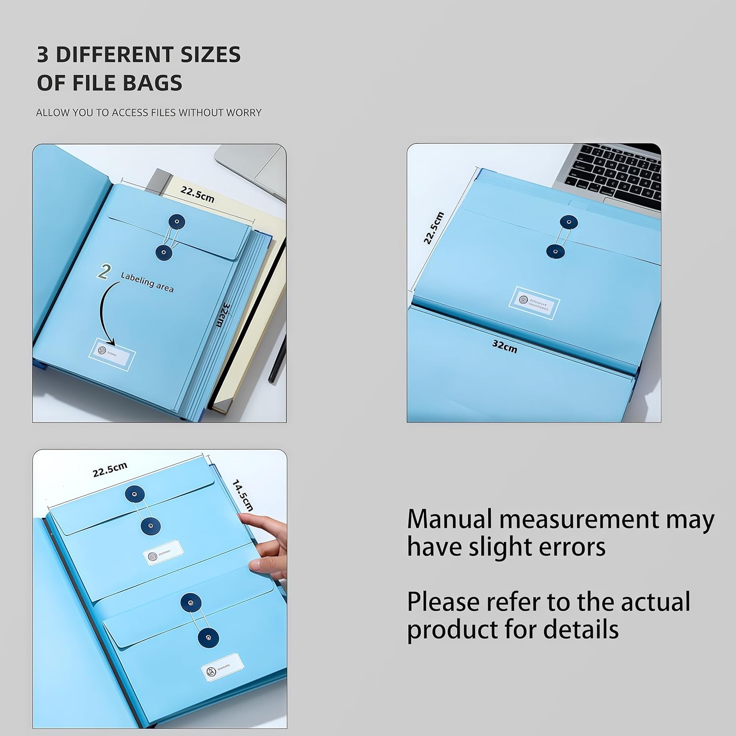 Important Document Organizer by Savor | Binder with Guided Labels, Acid-Free File Folder Organizer with 10 Pockets, Document Holder for Home Records, Legal and Medical Papers (Blue)