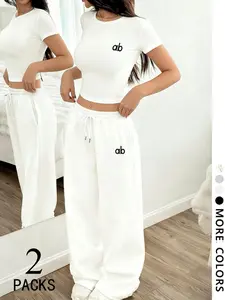 Spring Summer Loose Fit, High Stretch Breathable Milk Silk Fabric, Soft Skin-Friendly, Casual Round Neck Long Sleeve Top, Drawstring