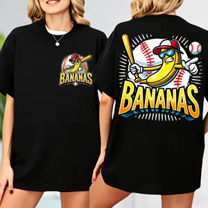 Bananas Baseball T-shirt, Baseball Gift, Cool Banana Shirt, Banana Baseball T-shirt, Hip Hop Banana Shirt, Funny Baseball T-shirt, Banana Gift