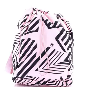 Pre-owned CHANEL Nylon Backpacks Coco Beach Backpack Printed by Rebag