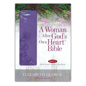 A Woman After God's Own Heart Bible - Lavender - Leather Bound tiktokshopspringglowup