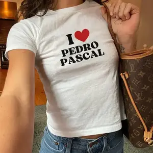 [ Sale off to 50%] Pedro Pascal babytee Baby Tee - Funny I Love Pedro Pascal Merch, the Last of Us babytee, Y2k Trendy Babytee, Pinterest Aesthetic, 90s Style(Sheet)