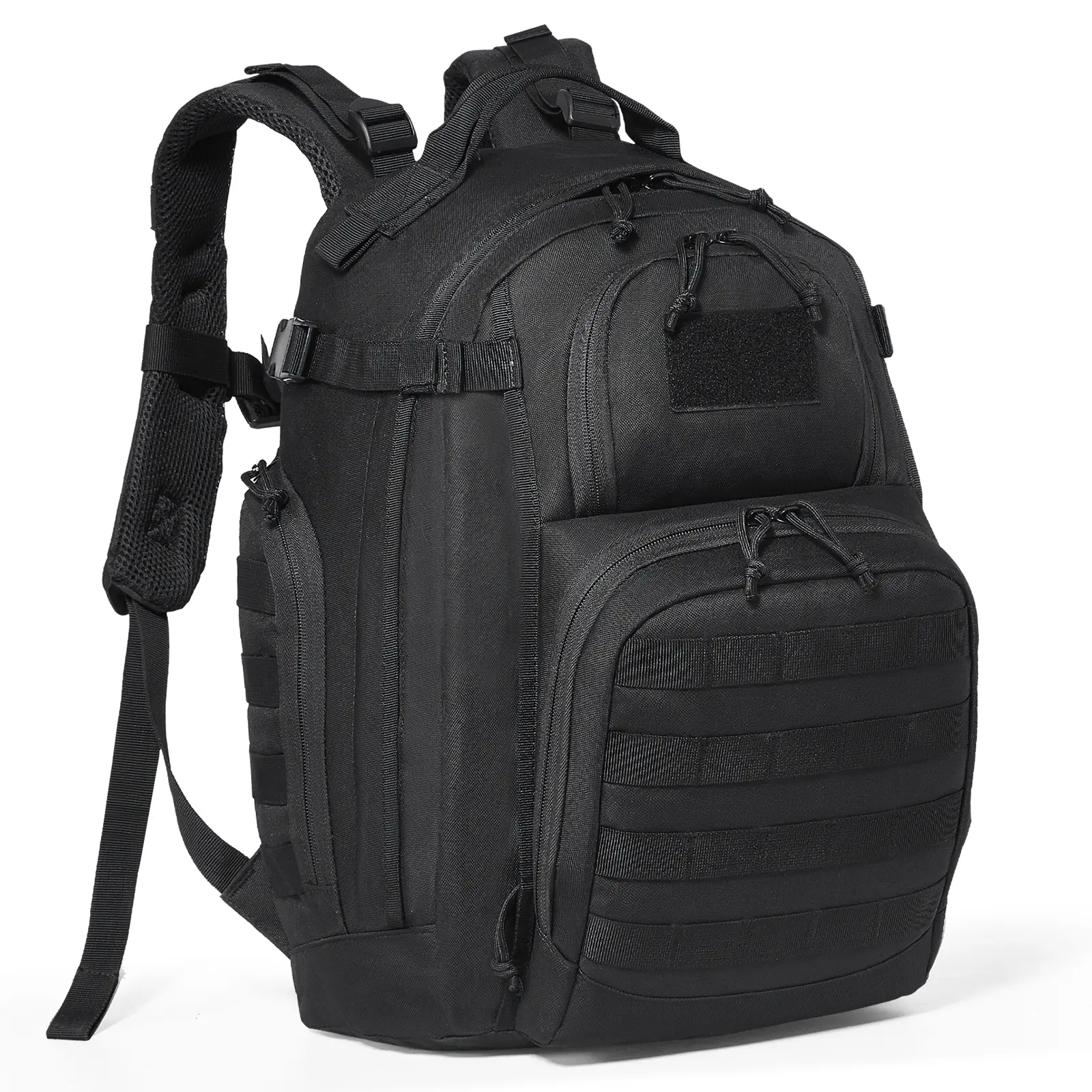 VEVOR  Backpack, 25L Military  Backpack with Molle Design & Sponge Pad,  Pack Bag for Men and Women, Range Gear Backpack for Outdoor Adventure, Hiking, Hunting, Black