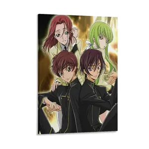 Code Geass Lelouch of The Rebellion Posters ， Anime Decorative Wall Art Painting Canvas Poster Gifts. (30) Canvas Poster Bedroom Decor Sports Landscape Office Room Decor Gift Frames Ornaments Artistic Decoration Photo Print Frame-.
